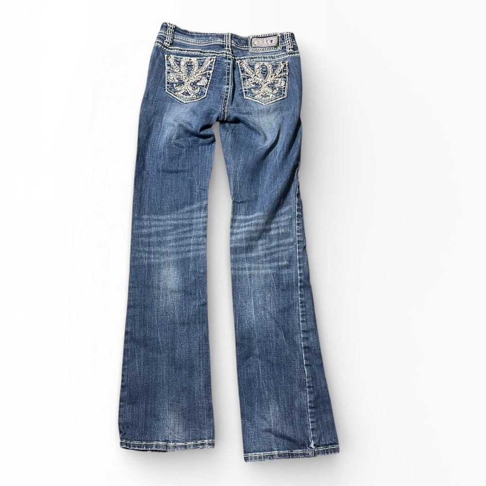 Grace in LA Jeans Size 5/26 TALL‎ Bootcut Embellished Denim Bling Y2K Western